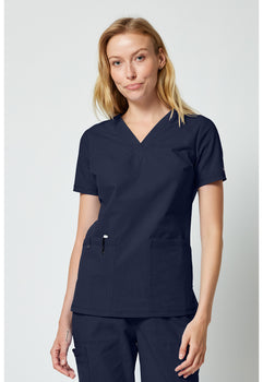 DK Forge Women's V-Neck Top - Navy