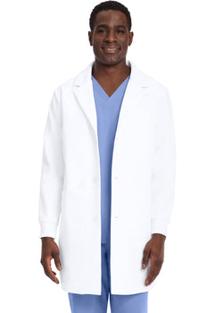 HH White Coat Men's 6-Pocket Dental Lab Coat - White