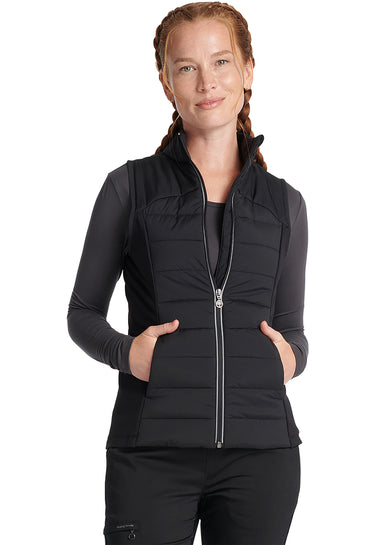 HH Lifestyle Khloe Quilted Vest - Black