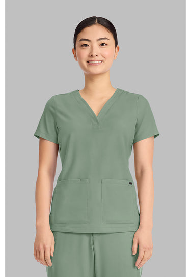 HH Quest Women's 3-Pocket Y-Neck Top - Acadia Green