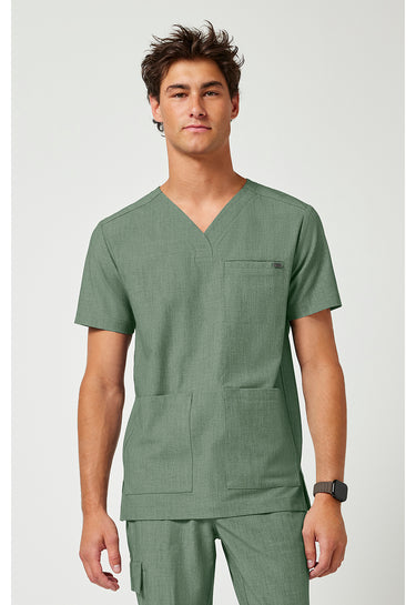 HH Quest Men's V-Neck Top - Acadia Green