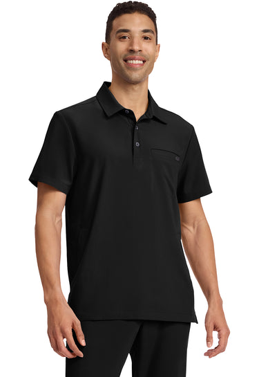 HH Quest Men's 3-Pocket Polo Collar Top - Black
