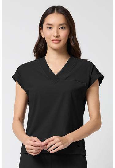 Cherokee Pursuit Women's Dolman V-Neck Top - Black
