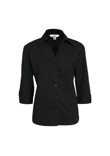 Womens Metro 3/4 Sleeve Shirt - Black
