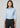 Womens Micro Check 3/4 Sleeve Shirt - Sky