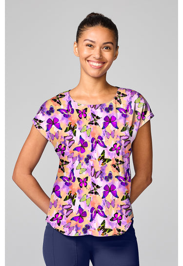MC Prints Dolman Print Top - Dreamy Butterfly