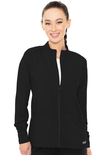 MC Insight Zip Front Warm-Up With Shoulder Yokes - Black
