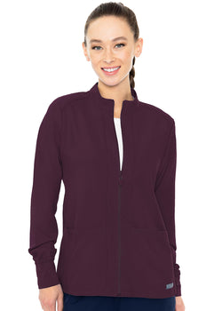 MC Insight Zip Front Warm-Up With Shoulder Yokes - Wine