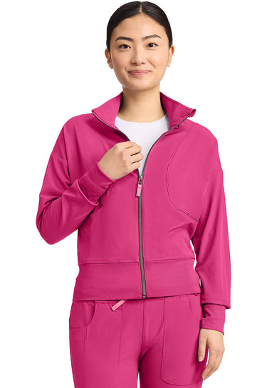 MC Amp Women's Cropped Warm Up Jacket - Pink Power