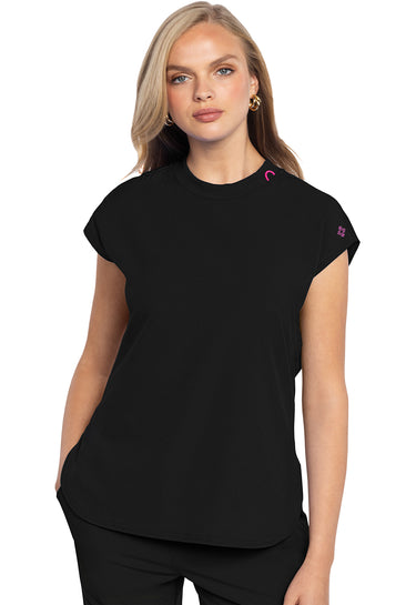MC Amp Round Neck Tuckable Top - Black