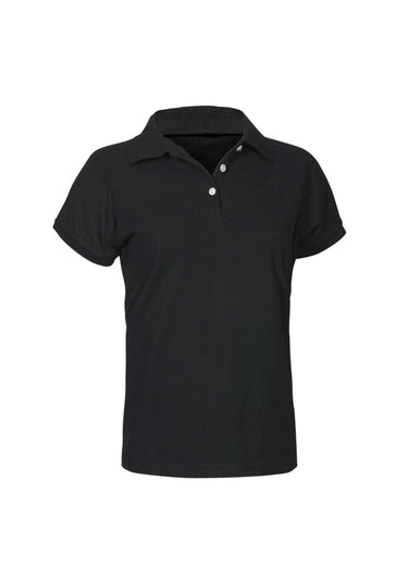 Womens Neon Short Sleeve Polo - Black
