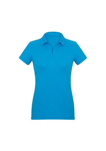 Womens Profile Short Sleeve Polo - Cyan