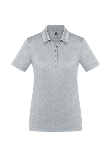 Womens Aero Short Sleeve Polo - Silver