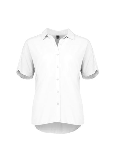 Womens Dahlia Short Sleeve Blouse - White