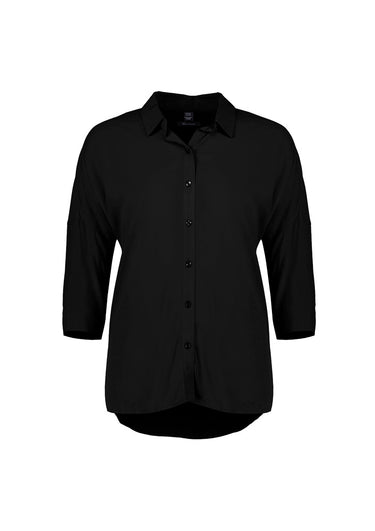 Womens Dahlia 3/4 Sleeve Blouse - Black