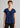 Womens Kayla V-Neck Pleat Blouse - Navy