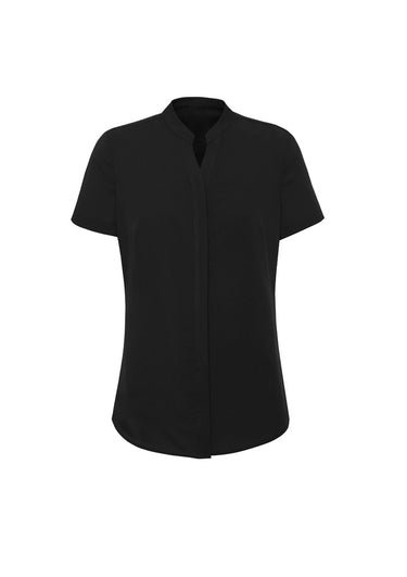 Womens Juliette Short Sleeve Blouse - Black