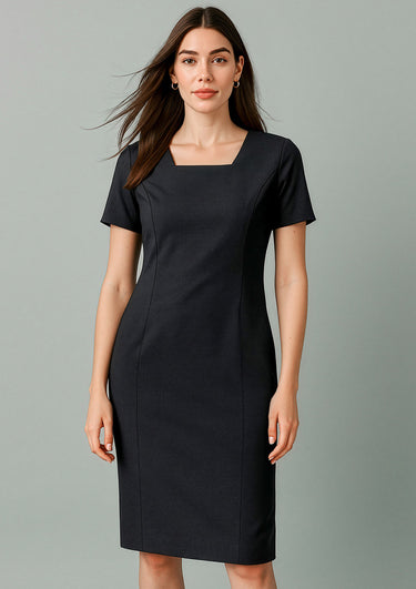 Womens Renew Short Sleeve Dress - Pencil Black