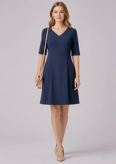 Womens Siena Extended Short Sleeve Dress - Marine