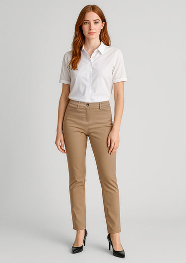 Womens Slim Leg Stretch Chino Pant - Desert