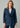 Womens Renew Double Breasted Longline Jacket - Navy Dusk