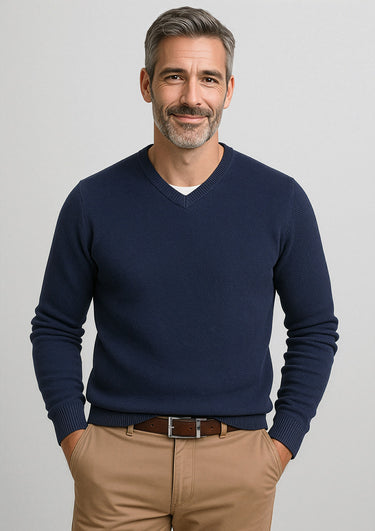 Mens Osaka Pineapple Knit Jumper - Navy