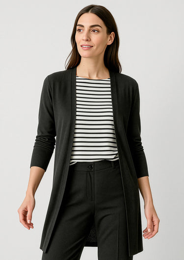 Womens Chelsea Longline Cardigan - Black