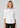 Womens Charlie 3/4 Sleeve Shirt - White