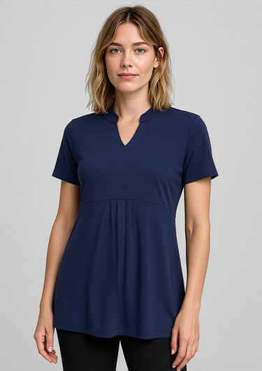 Womens Mali Stretch Tunic T-Top - Navy
