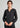 Womens Ruche Long Sleeve Blouse - Black