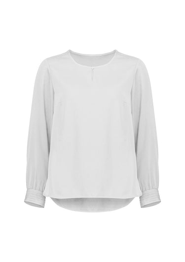 Womens Evelyn Long Sleeve Blouse - Ivory