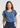 Womens Evelyn Short Sleeve Blouse - Mineral Blue