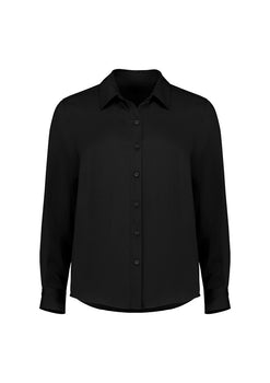 Womens Evelyn Long Sleeve Shirt - Black