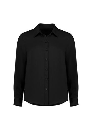Womens Evelyn Long Sleeve Shirt - Black