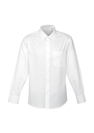 Mens Luxe Long Sleeve Shirt - White