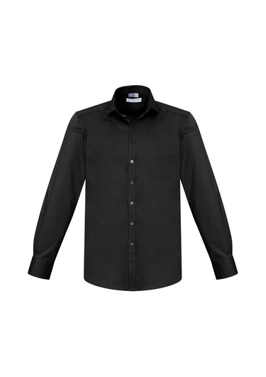 Mens Monaco Long Sleeve Shirt - Black