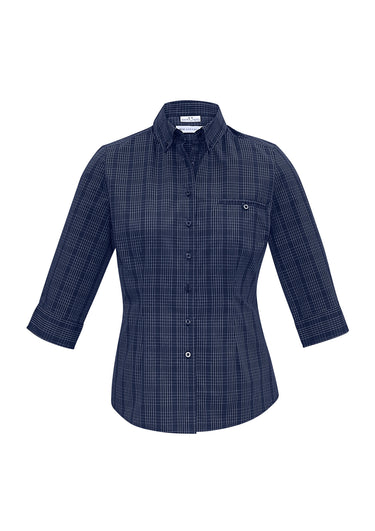 Womens Harper 3/4 Sleeve Shirt - Ink/Silver