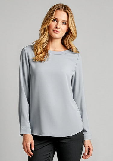 Womens Madison Boatneck Top - Silver Mist