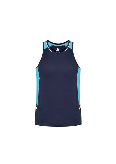 Mens Renegade Singlet - Navy/Sky/Silver