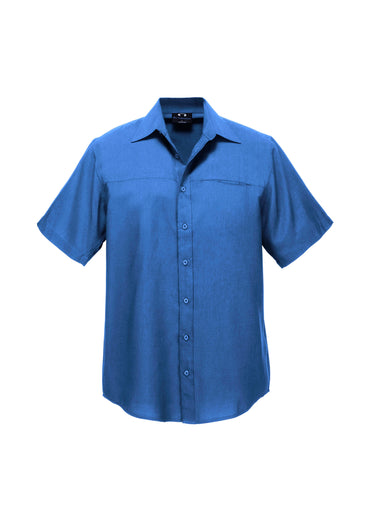 Mens Oasis Short Sleeve Shirt - Electric Blue
