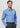 Mens Micro Check Long Sleeve Shirt - Mid Blue