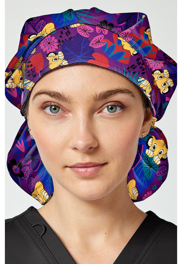 Unisex Print Bouffant Scrubs Hat TF514 - Simba-sational