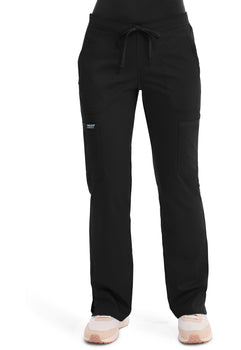 CK WW Revolution Mid Rise Moderate Flare Drawstring Pant - Black