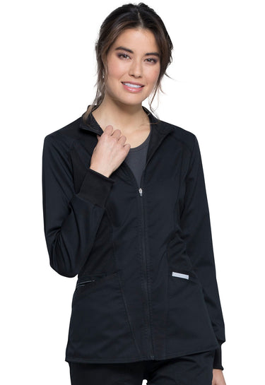 CK WW Revolution Zip Front High-Low Jacket - Black