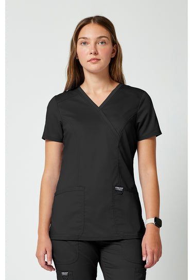 CK WW Revolution Mock Wrap Top - Black
