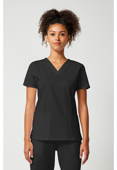 CK WW Core Stretch V-Neck Top - Black