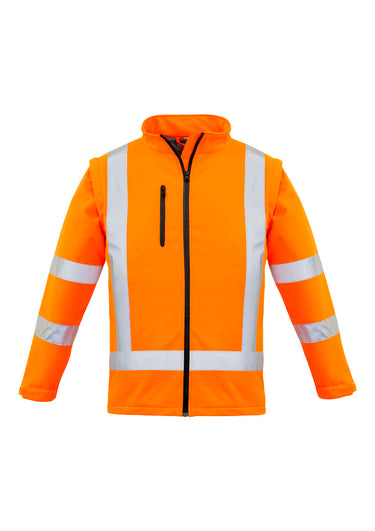 Womens Hi Vis NSW Rail X Back 2 In 1 Softshell Jacket - Orange