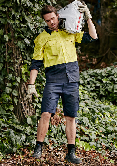 Mens Rugged Cooling Vented Short - Navy