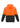 Unisex Hi Vis Full Zip Hoodie - Orange/Black back