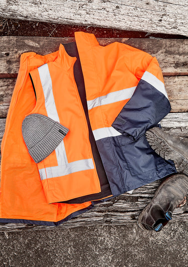 Unisex Hi Vis Waterproof Reversible Vest - Orange